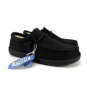 Hey Dude Wally Funk Mono Mens 12 4E Black Extra Wide Lightweight Slip On NWT